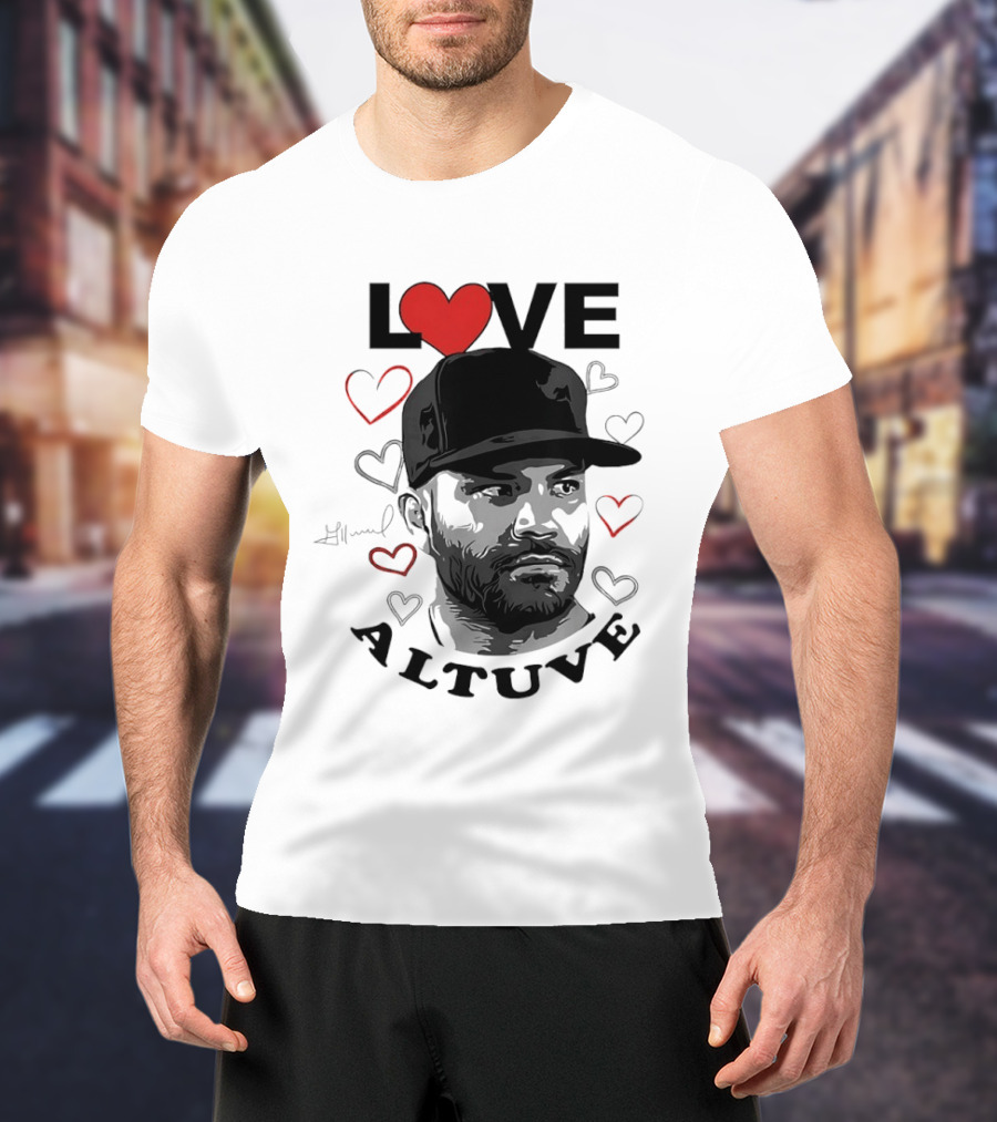 Love Altuve Houston Baseball Heart T-Shirt