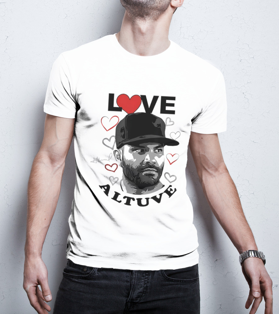 Love Altuve Houston Baseball Heart T-Shirt