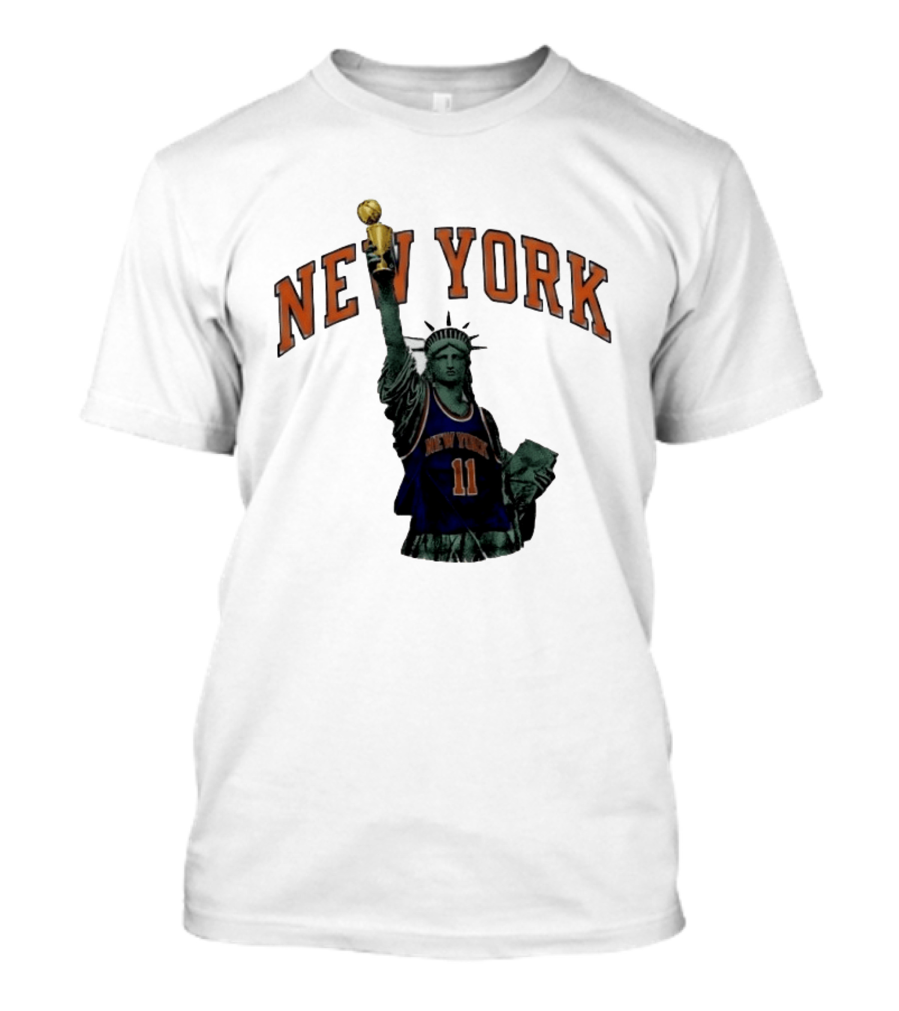 New York Knicks Jalen Brunson Statue Liberty Trophy Meme T-Shirt