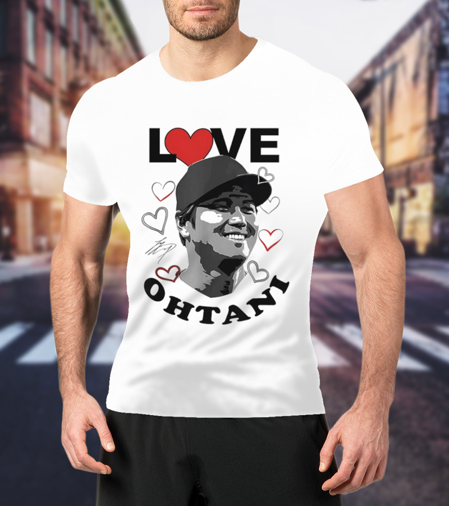 Love Shohei Ohtani Baseball Heart Los Angeles T-Shirt