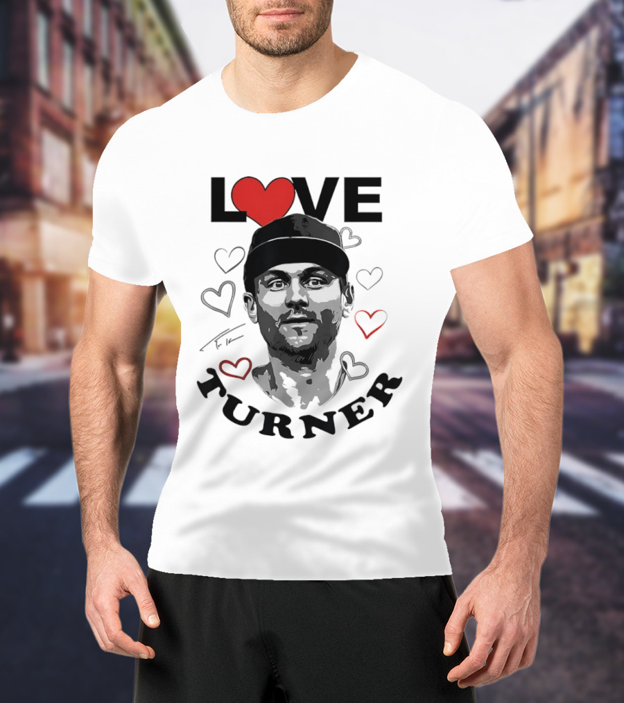 LOVE Trea Turner Philadelphia Phillies Baseball Heart T-Shirt