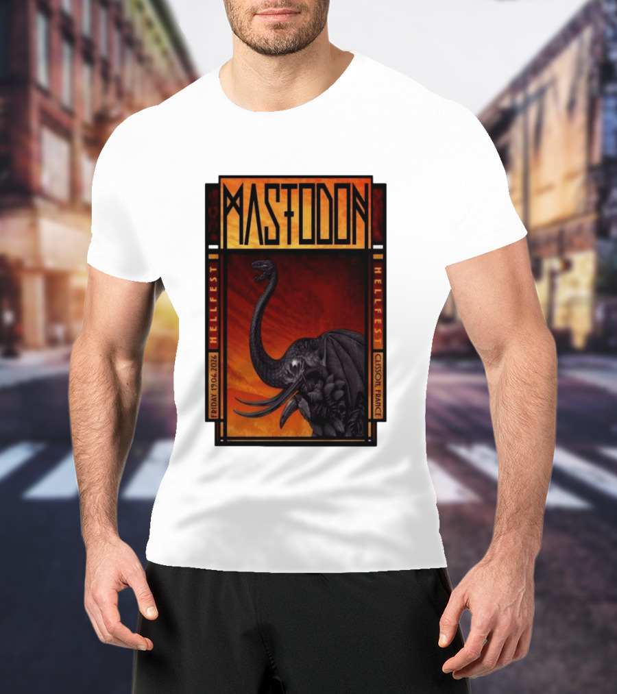 Mastodon Hellfest Clisson France June 19 2026 Dragon T-Shirt