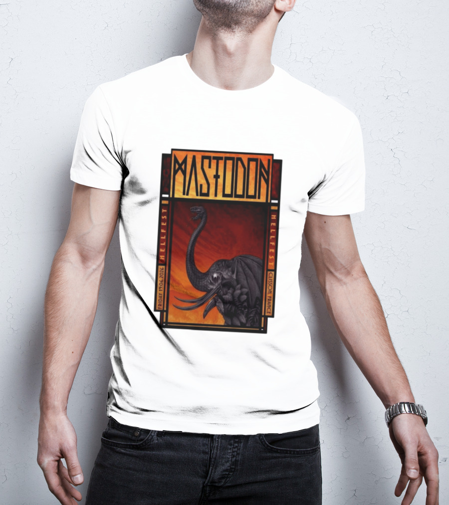 Mastodon Hellfest Clisson France June 19 2026 Dragon T-Shirt
