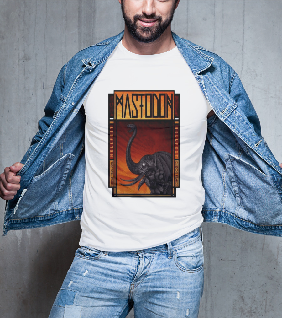 Mastodon Hellfest Clisson France June 19 2026 Dragon T-Shirt