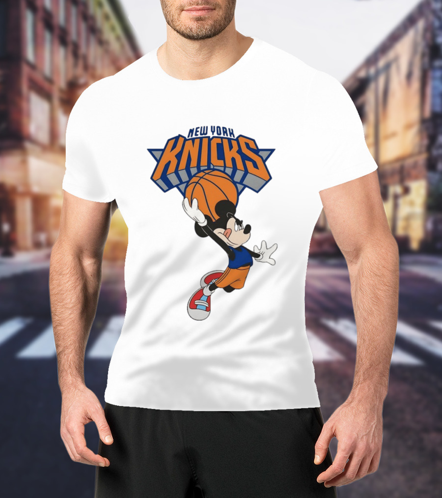 Mickey Mouse NBA New York Knicks Basketball Player Disney T-Shirt