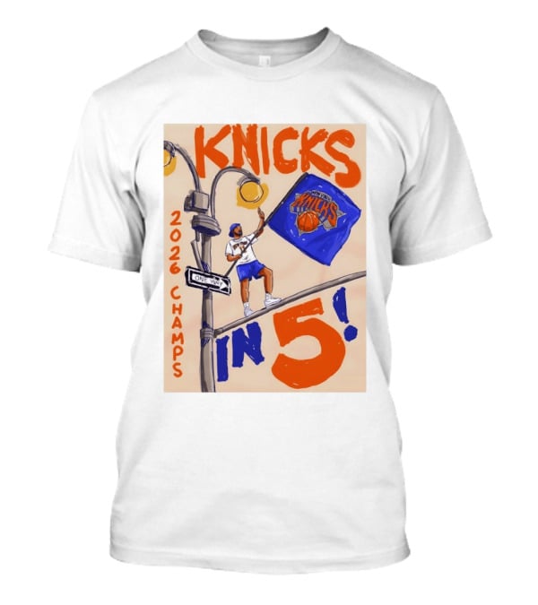 Jalen Brunson New York Knicks 2026 Champs Knicks In 5 Basketball Team T-Shirt