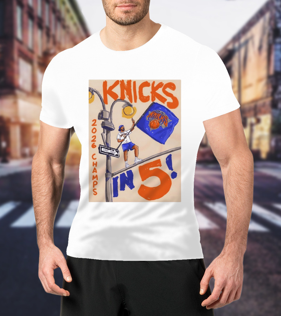 Jalen Brunson New York Knicks 2026 Champs Knicks In 5 Basketball Team T-Shirt