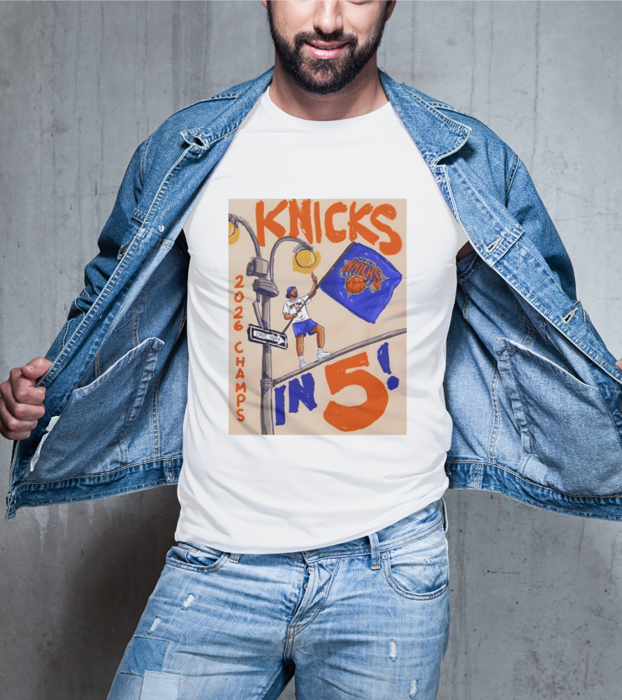 Jalen Brunson New York Knicks 2026 Champs Knicks In 5 Basketball Team T-Shirt