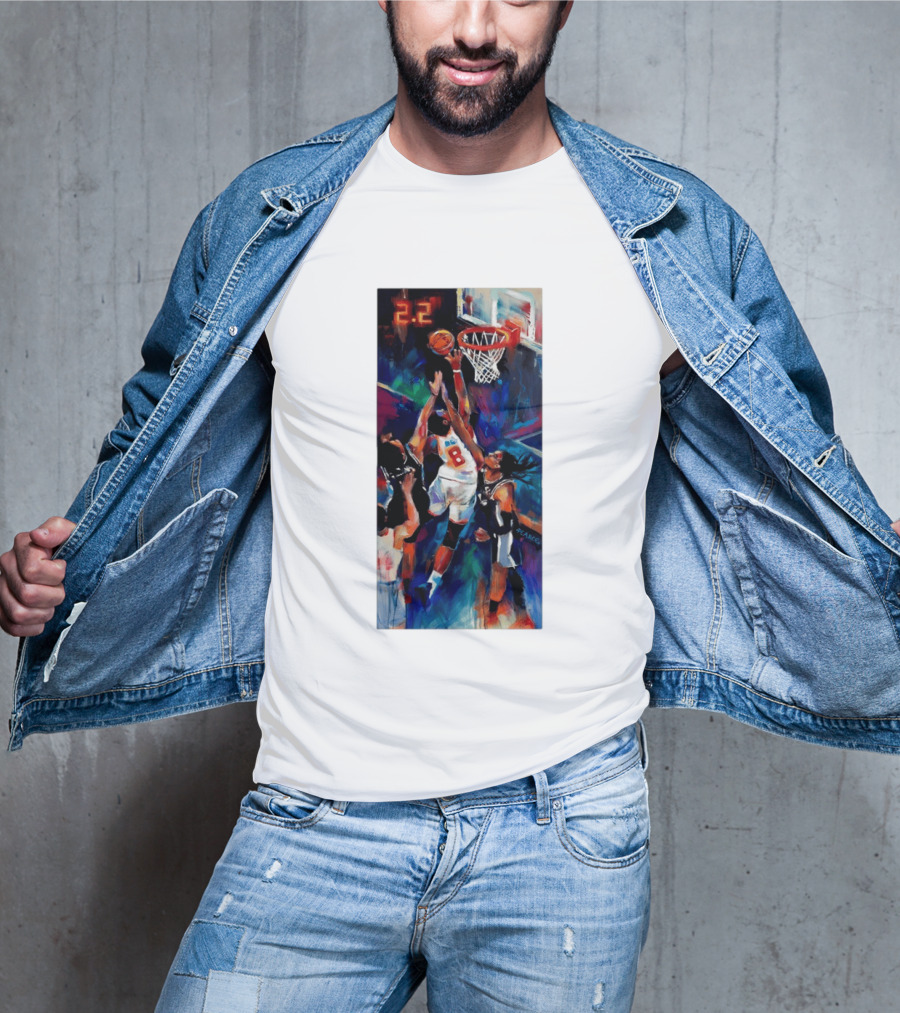OG Anunoby Tip In 2.2 New York Knicks NBA Basketball Player Action T-Shirt