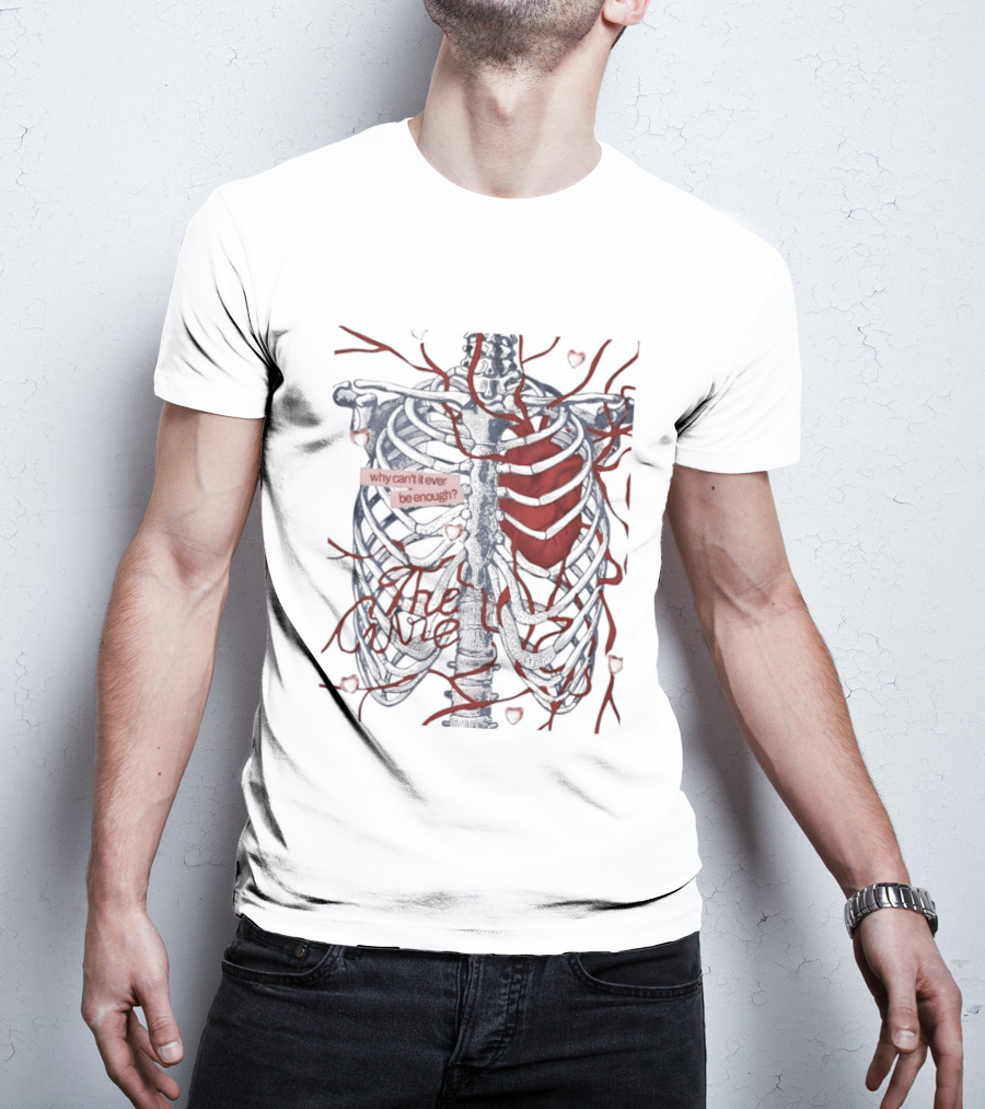 Olivia Rodrigo The Cure Why Can't I Ever Be Enough Skeleton Ribs Heart T-Shirt