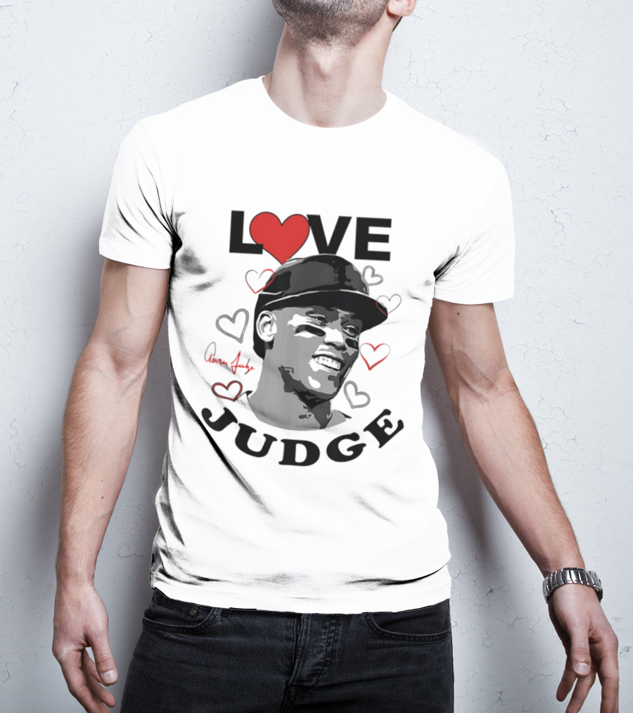 Love Aaron Judge New York Yankees Heart T-Shirt