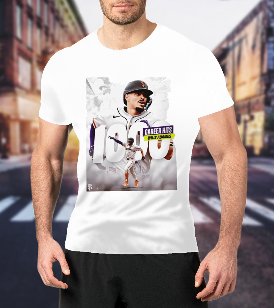 Willy Adames 1000 Career Hits San Francisco T-Shirt