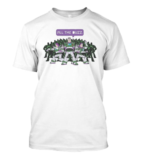 All The Buzz Multi Buzz Lightyear Toy Story 2026 T-Shirt