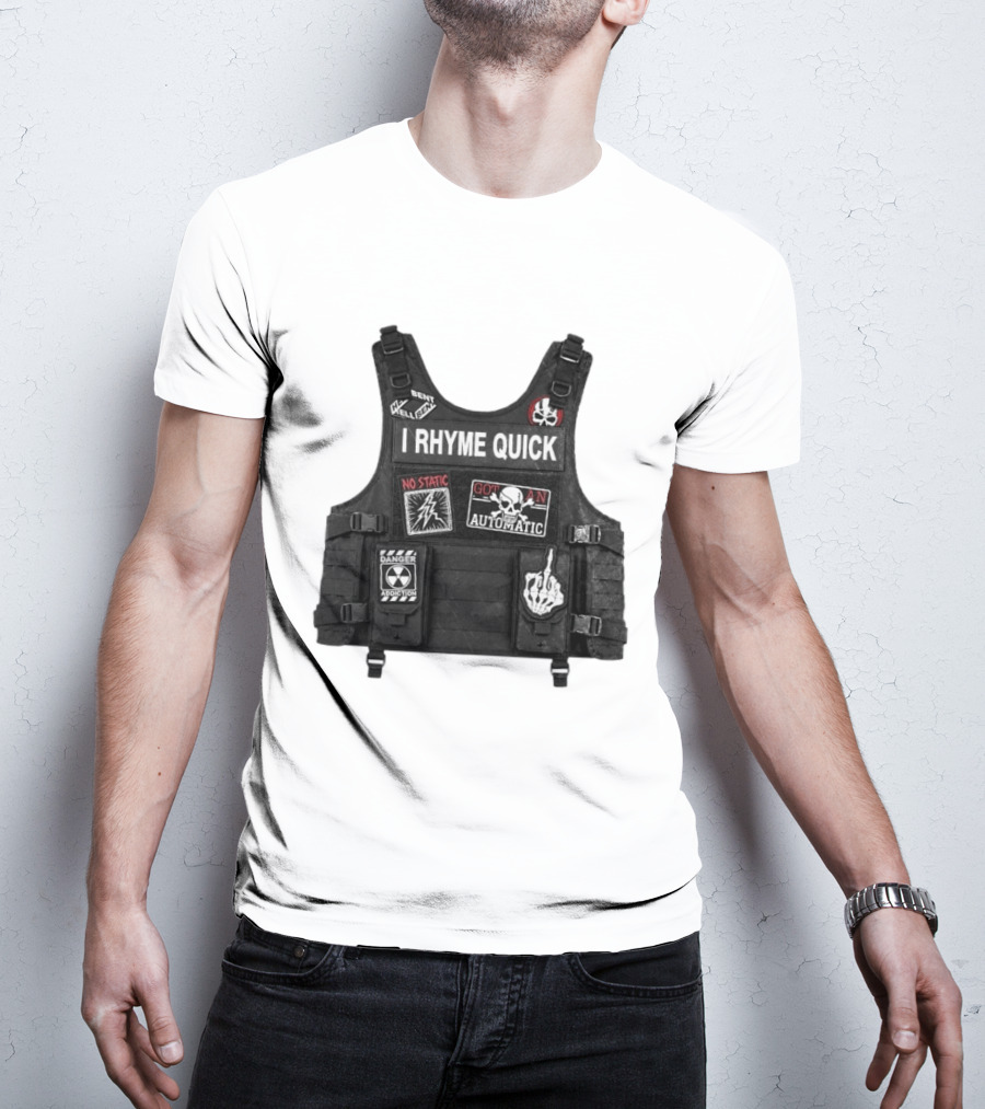 Hellbent Records I Rhyme Quick No Static Got An Automatic Danger Addiction T-Shirt