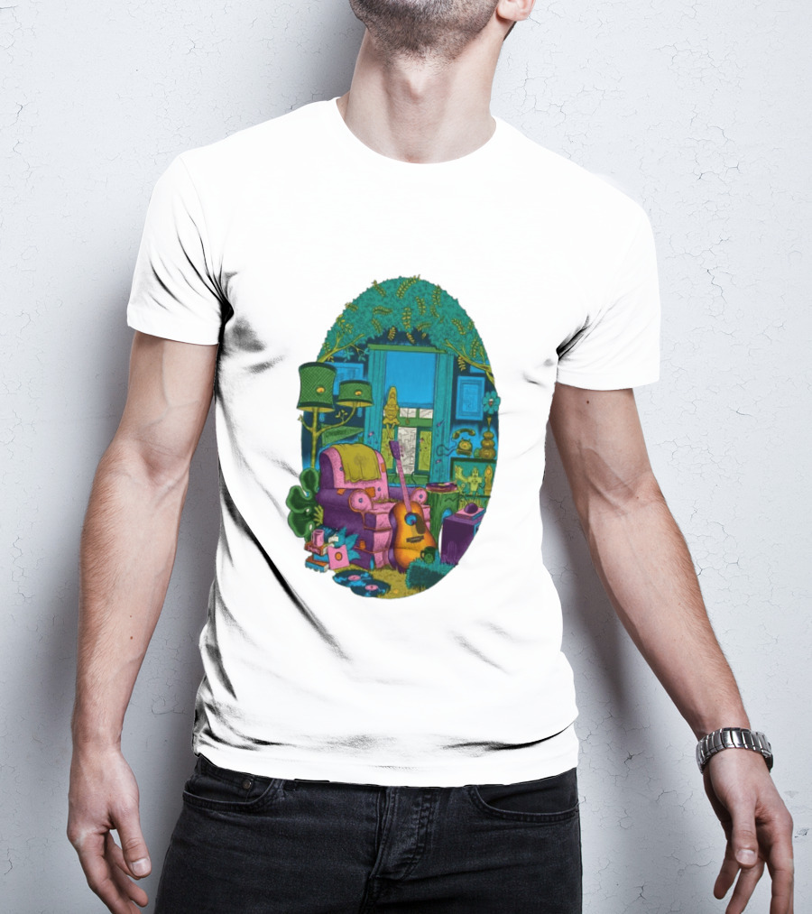 Trey Anastasio June 20 2026 Kleinhans Music Hall Buffalo NY Concert Acoustic Guitar Retro Living Room Aesthetic T-Shirt