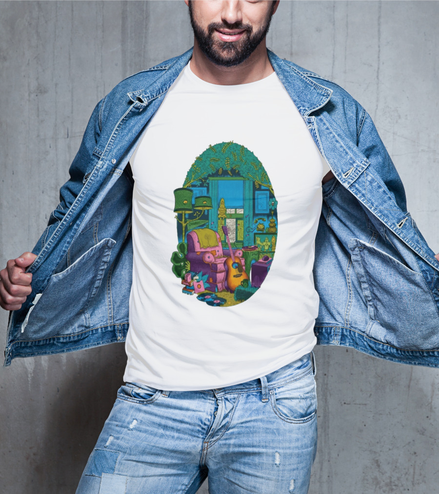 Trey Anastasio June 20 2026 Kleinhans Music Hall Buffalo NY Concert Acoustic Guitar Retro Living Room Aesthetic T-Shirt