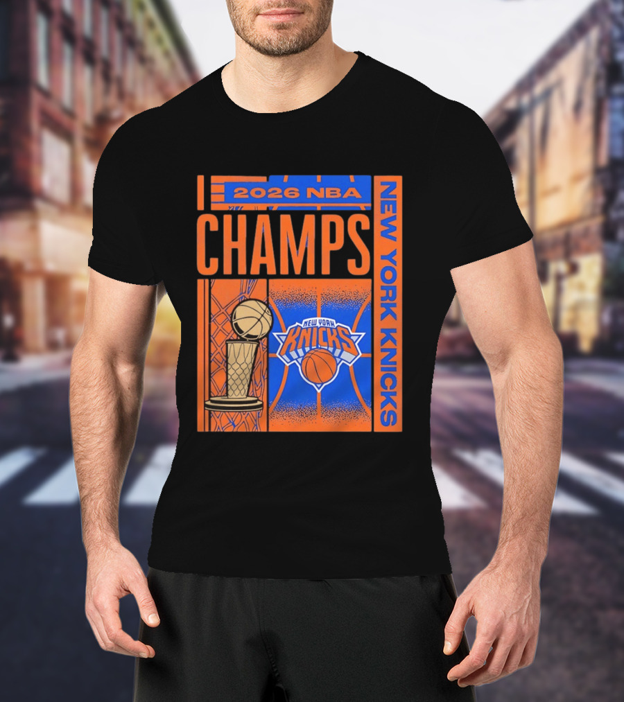 2026 NBA Champs New York Knicks Basketball Trophy T-Shirt