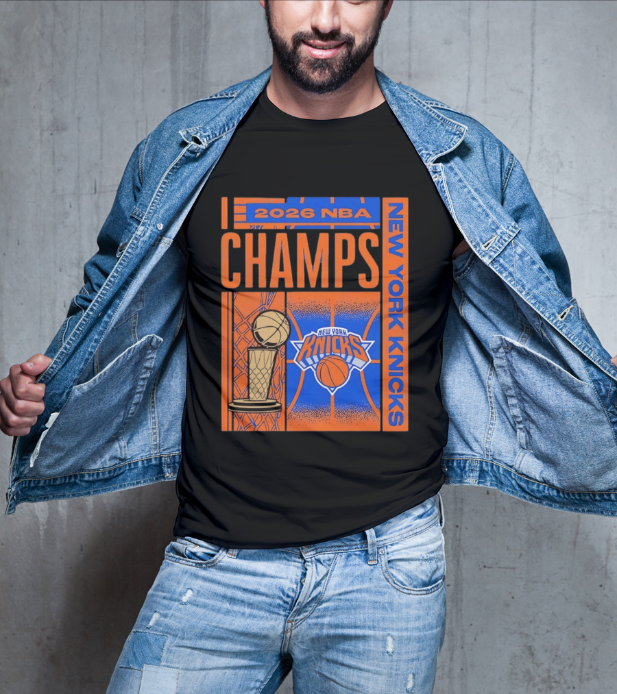 2026 NBA Champs New York Knicks Basketball Trophy T-Shirt