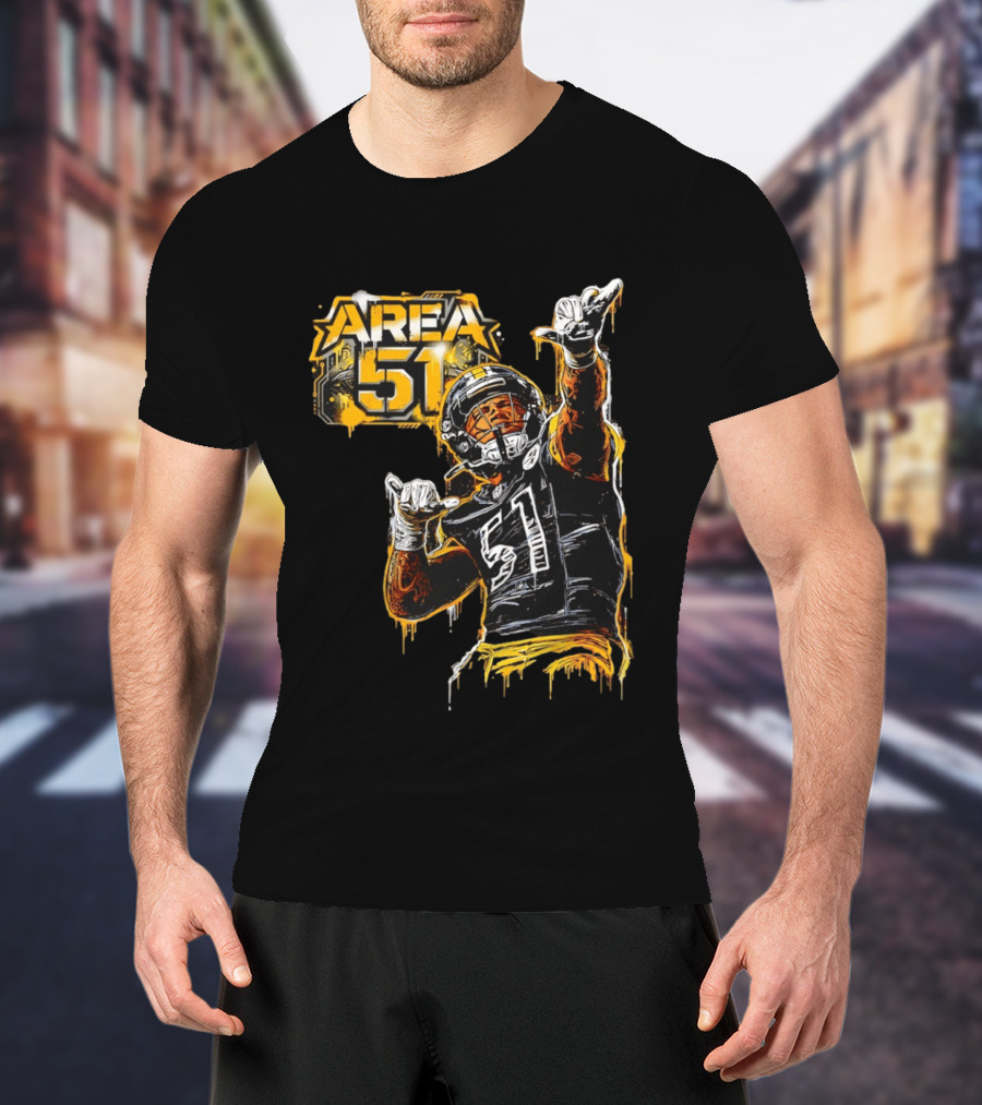 Area 51 Nick Herbig Pittsburgh Steelers Player Football 51 T-Shirt