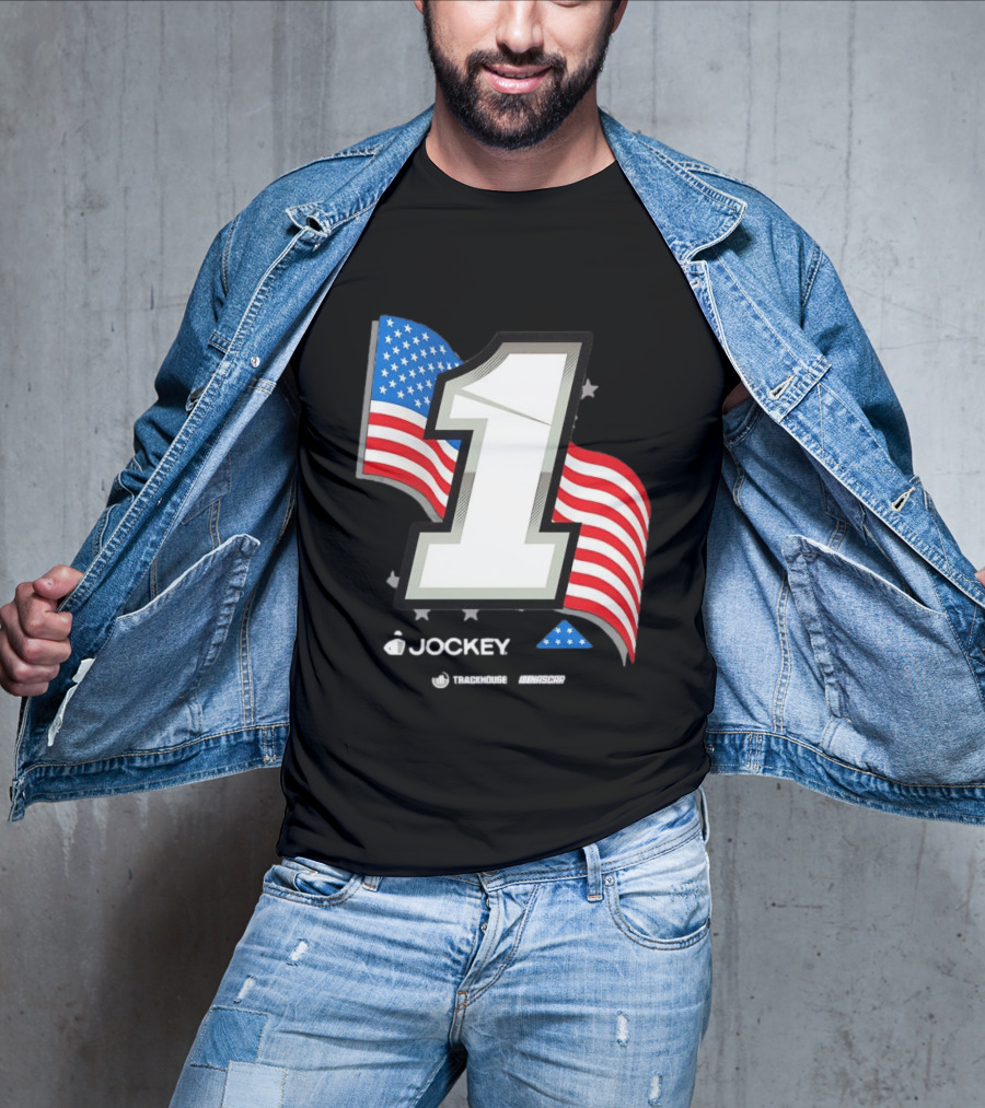 Ross Chastain 1 Jockey Folds Of Honor American Flag Trackhouse NASCAR Racing T-Shirt