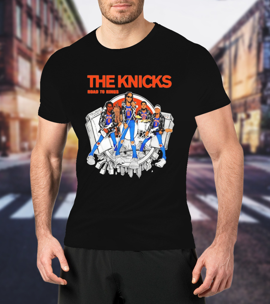 THE KNICKS Players Rock Road To Rings New York Knicks T-Shirt