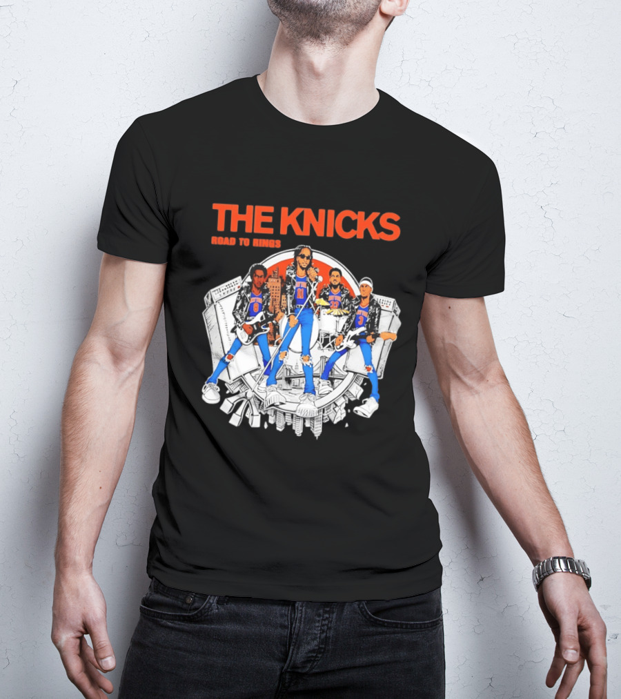 THE KNICKS Players Rock Road To Rings New York Knicks T-Shirt