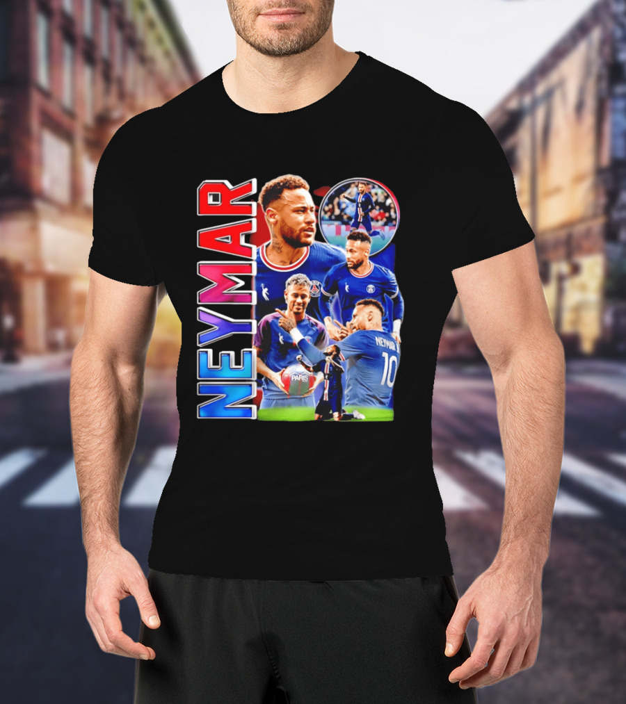 Neymar Paris Saint Germain Football Icon PSG Number 10 T-Shirt