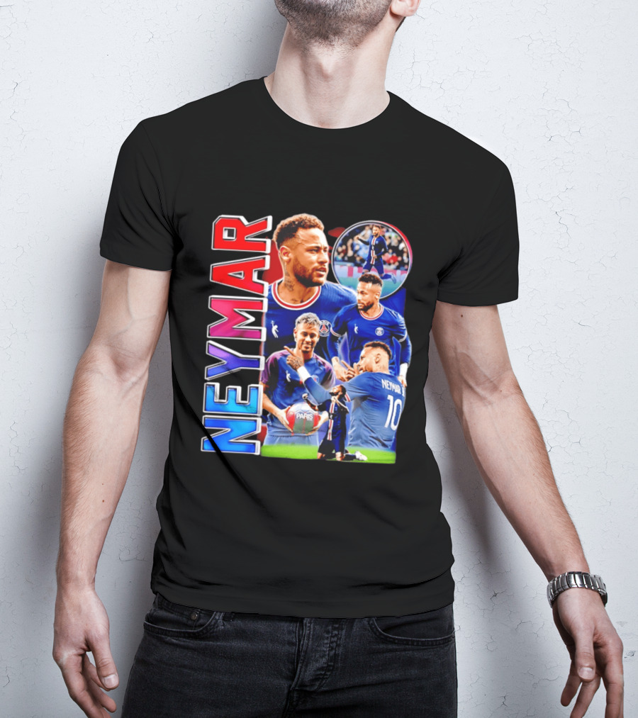 Neymar Paris Saint Germain Football Icon PSG Number 10 T-Shirt