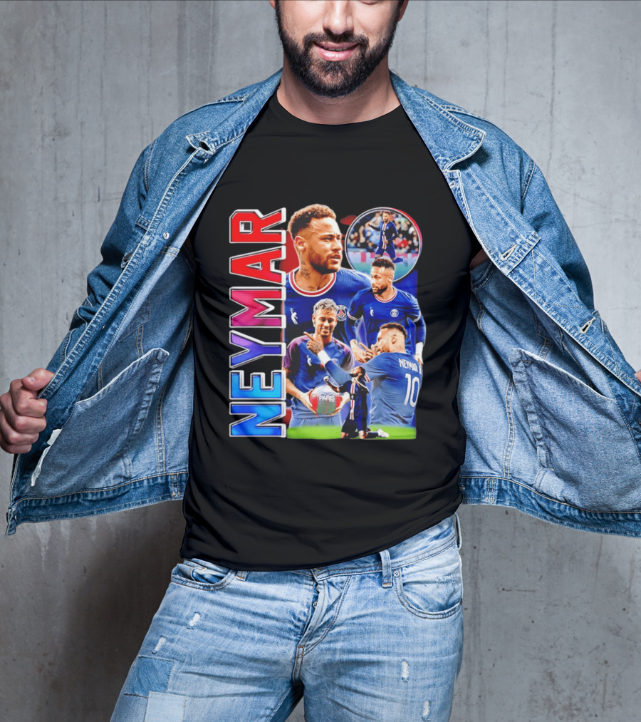 Neymar Paris Saint Germain Football Icon PSG Number 10 T-Shirt