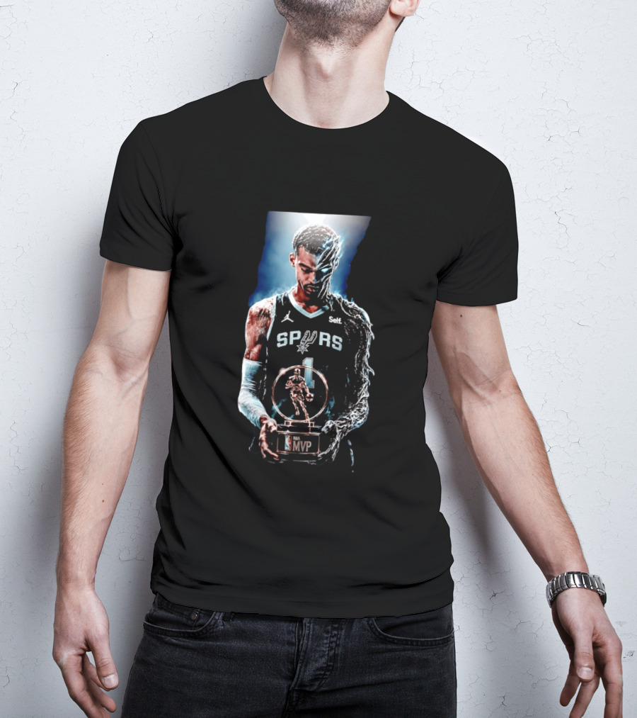 Victor Wembanyama San Antonio Spurs NBA MVP Self Number 1 Basketball Star T-Shirt