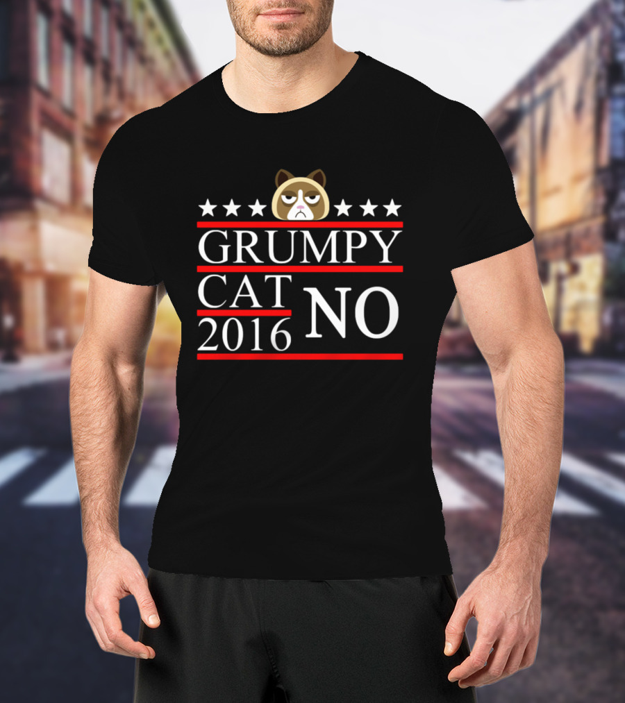 Grumpy Cat NO 2016 Five Stars T-Shirt