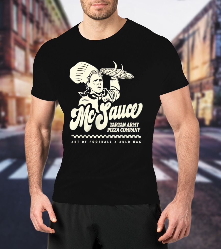 McSauce Tartan Army Pizza Company Art Of Football X Auld Hag T-Shirt