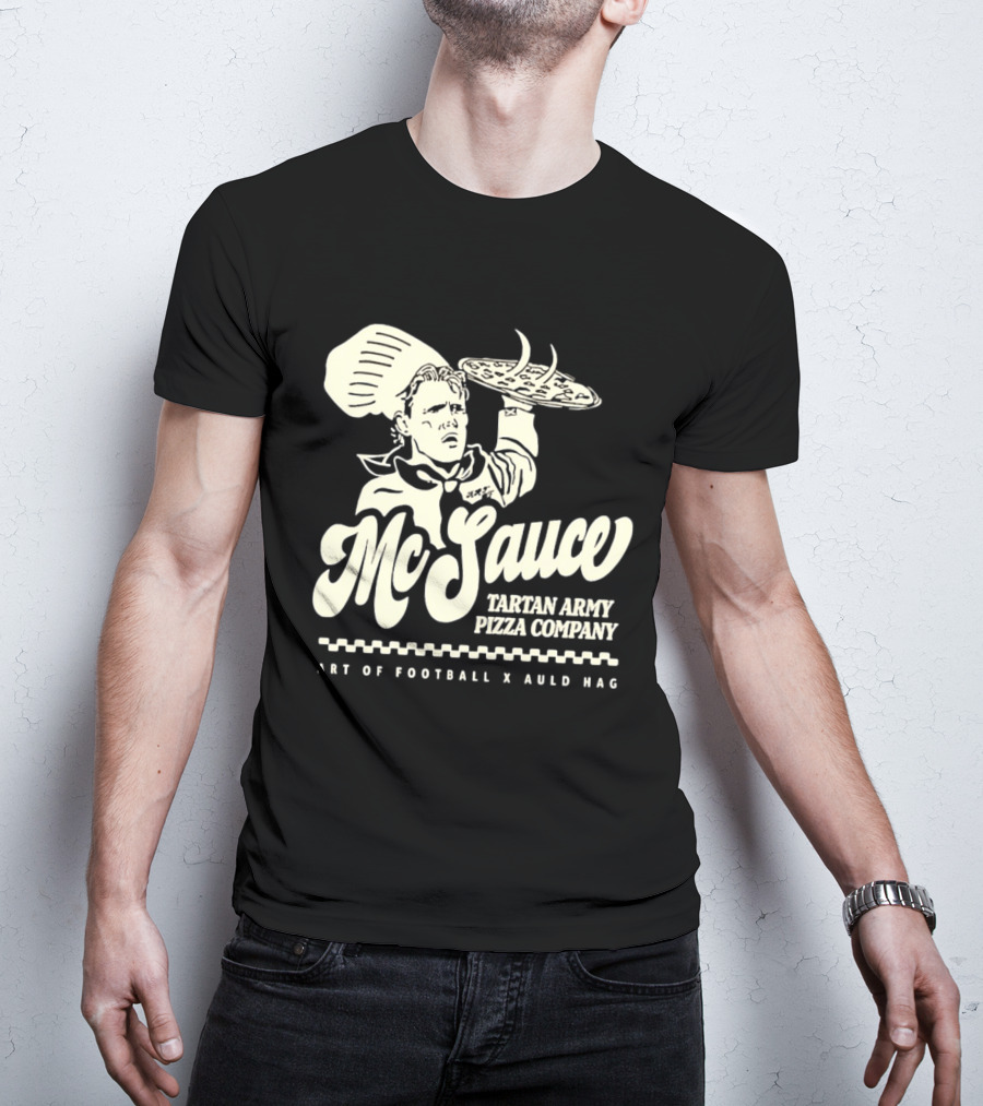McSauce Tartan Army Pizza Company Art Of Football X Auld Hag T-Shirt