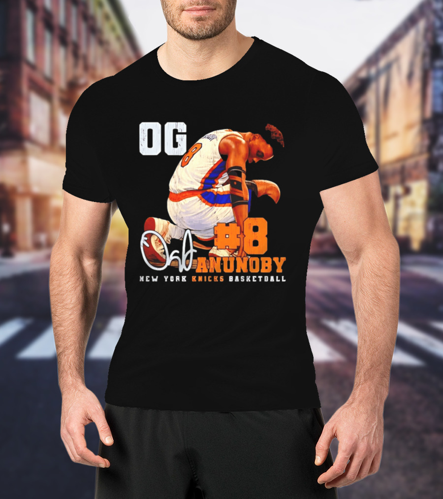 OG Anunoby Number 8 New York Knicks Basketball T-Shirt