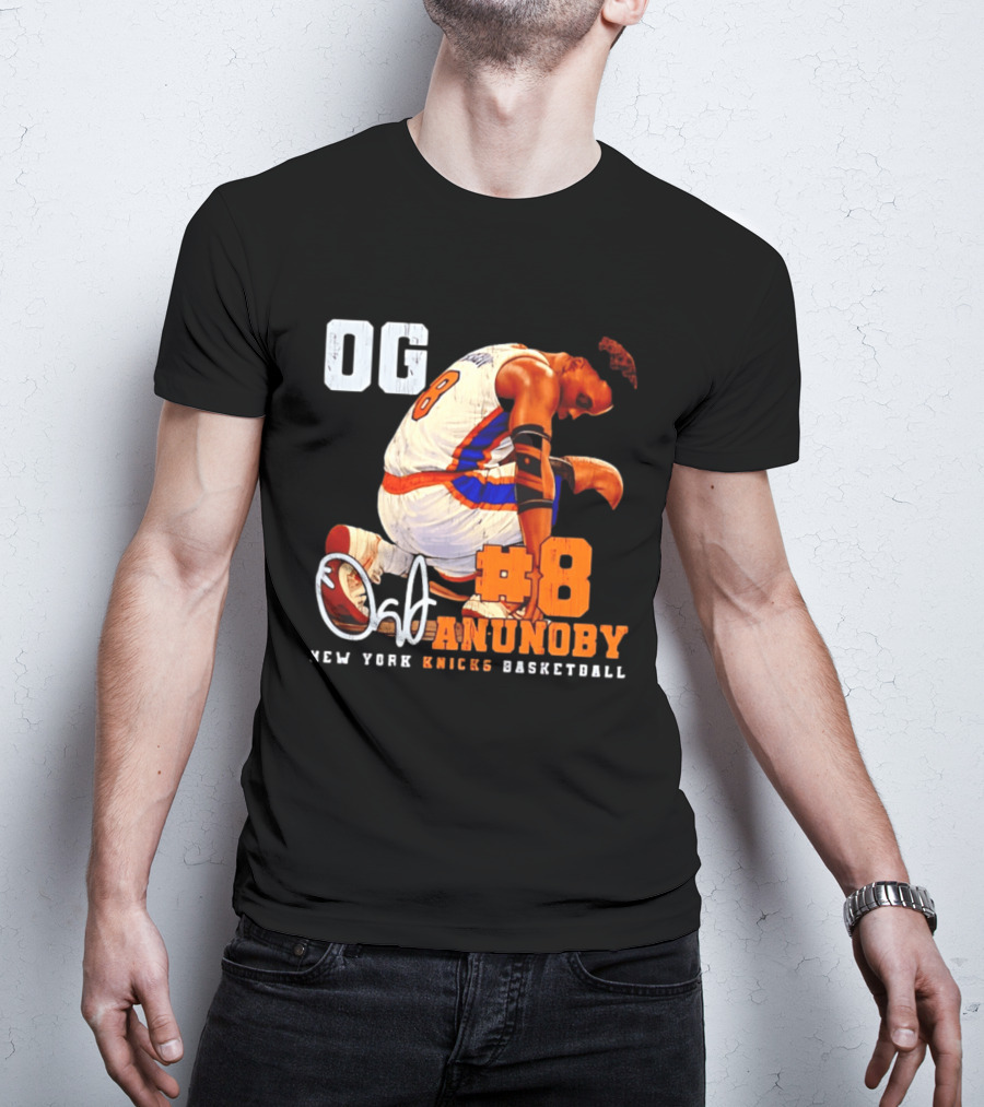 OG Anunoby Number 8 New York Knicks Basketball T-Shirt