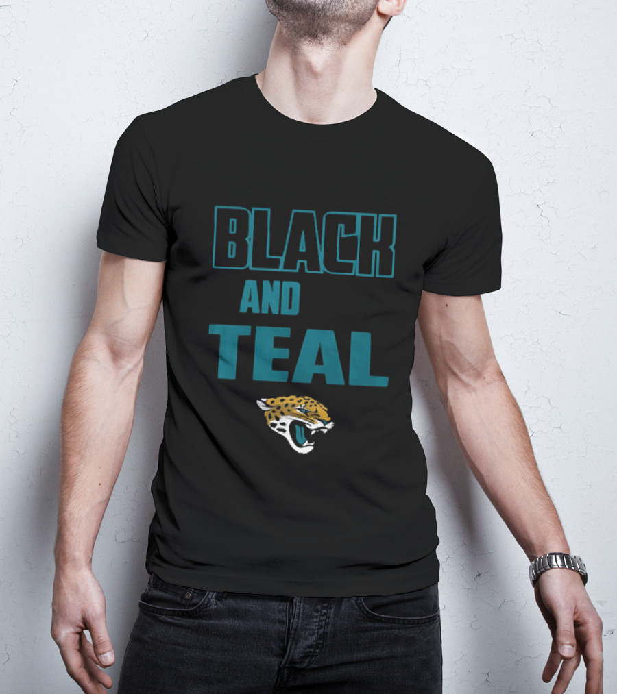 Jaguars Black And Teal Blanket With Iconic Jaguar T-Shirt