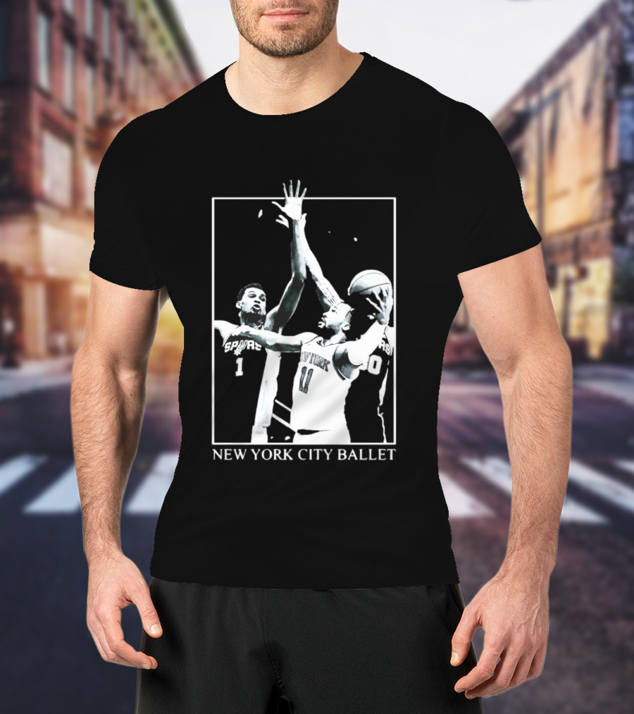 Jalen Brunson New York Spurs NBA Matchup Ballet Performance T-Shirt