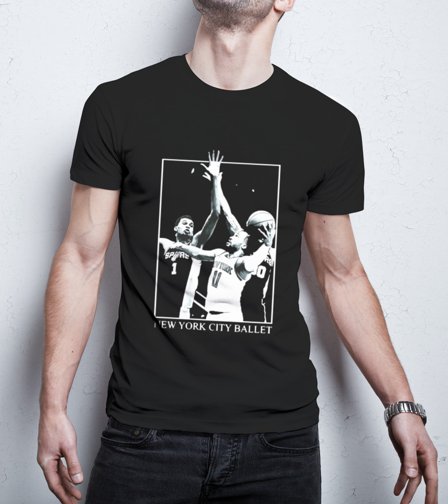 Jalen Brunson New York Spurs NBA Matchup Ballet Performance T-Shirt
