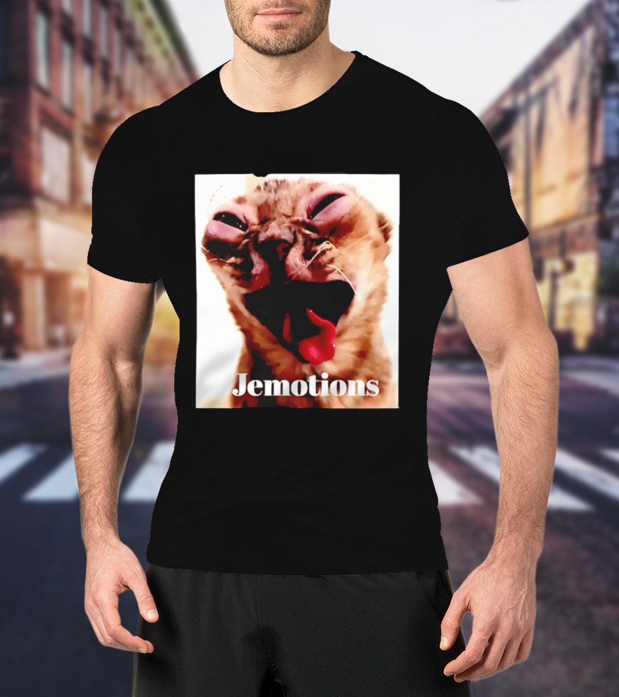 Jemotions Cat Funny Kitten Face Hilarious Expression T-Shirt