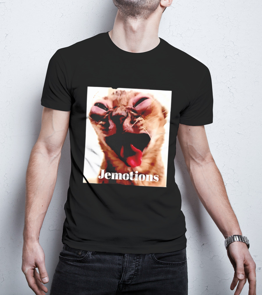 Jemotions Cat Funny Kitten Face Hilarious Expression T-Shirt
