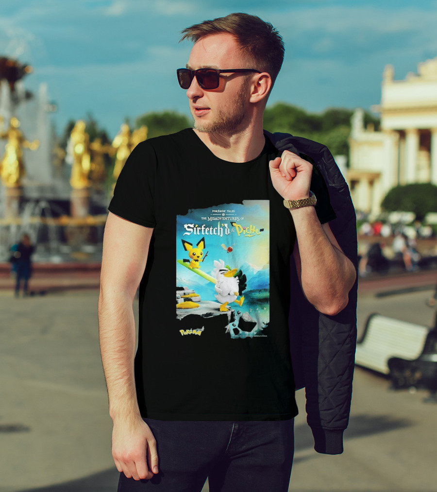 Pokémon Tales The Misadventures Of Sirfetch'd And Pichu Adventure Scene T-Shirt