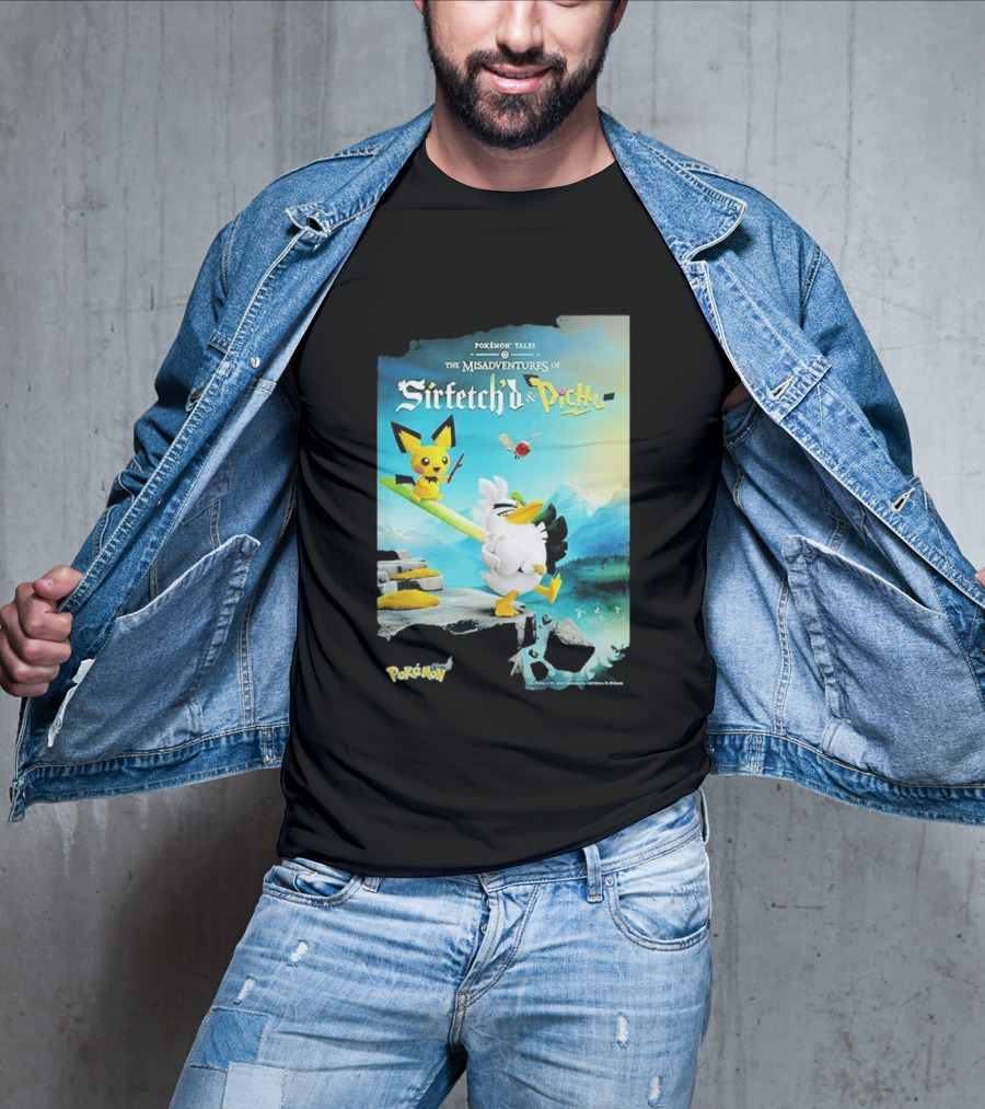 Pokémon Tales The Misadventures Of Sirfetch'd And Pichu Adventure Scene T-Shirt