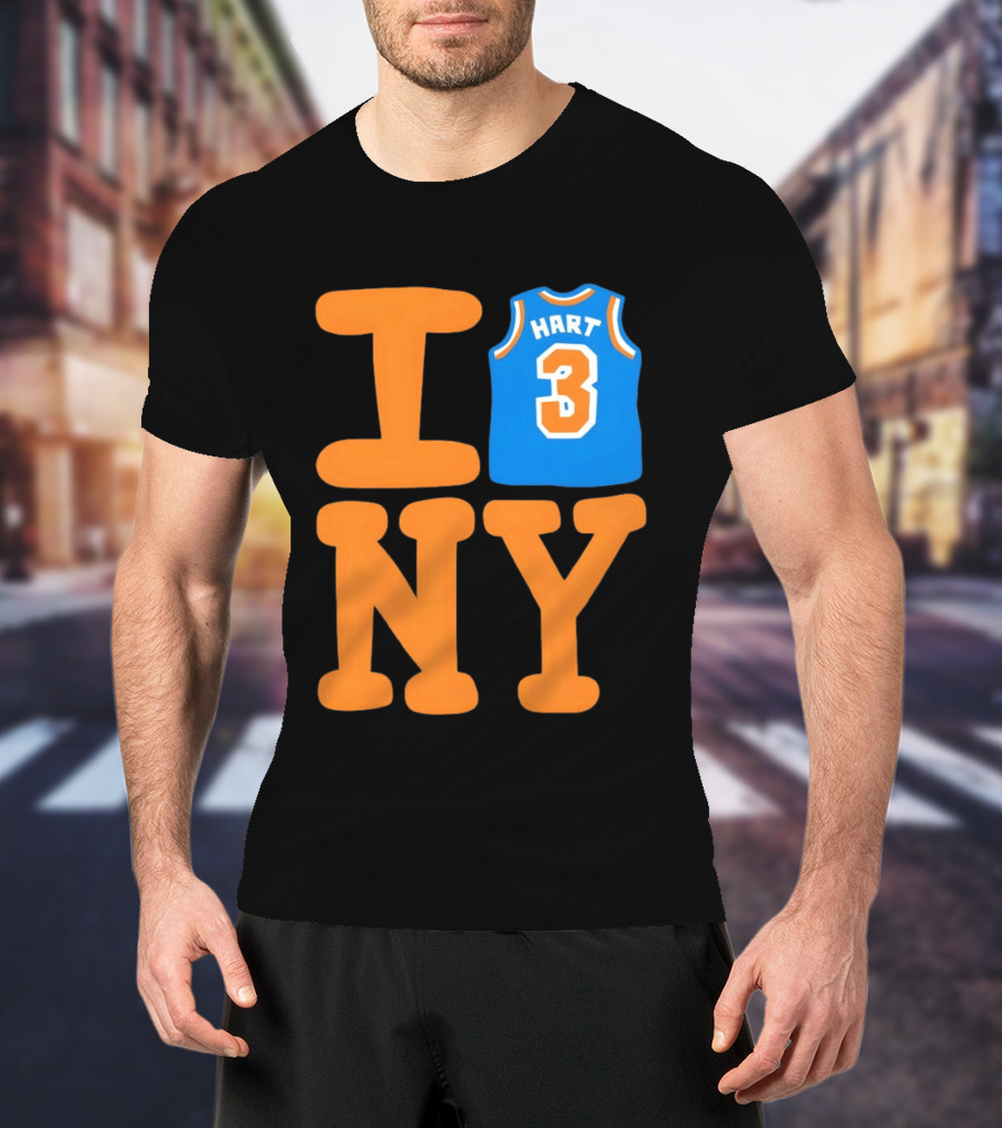 Josh Hart New York Knicks I Love NY 3 Basketball 2026 T-Shirt