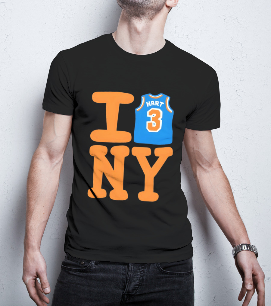 Josh Hart New York Knicks I Love NY 3 Basketball 2026 T-Shirt