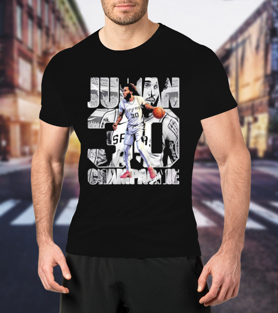 Julian Champagnie Spurs 30 Comic T-Shirt