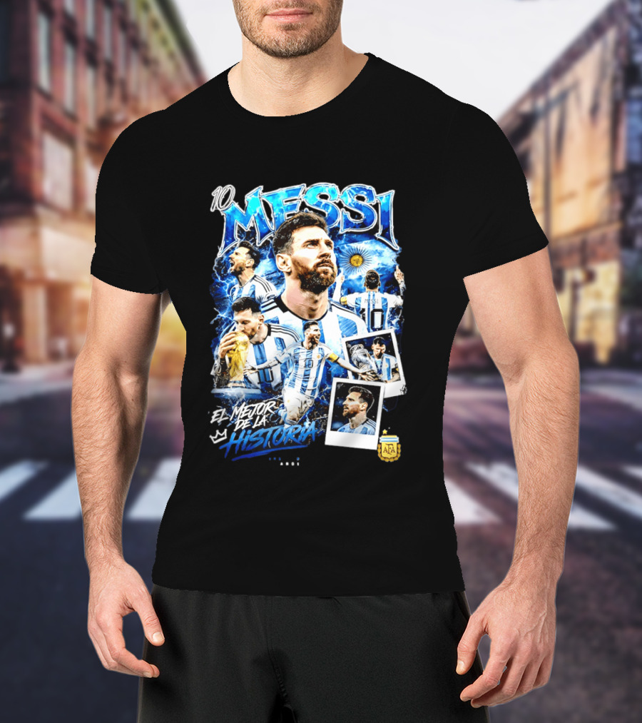 10 Messi El Mejor De La Historia Argentina AFA World Cup T-Shirt