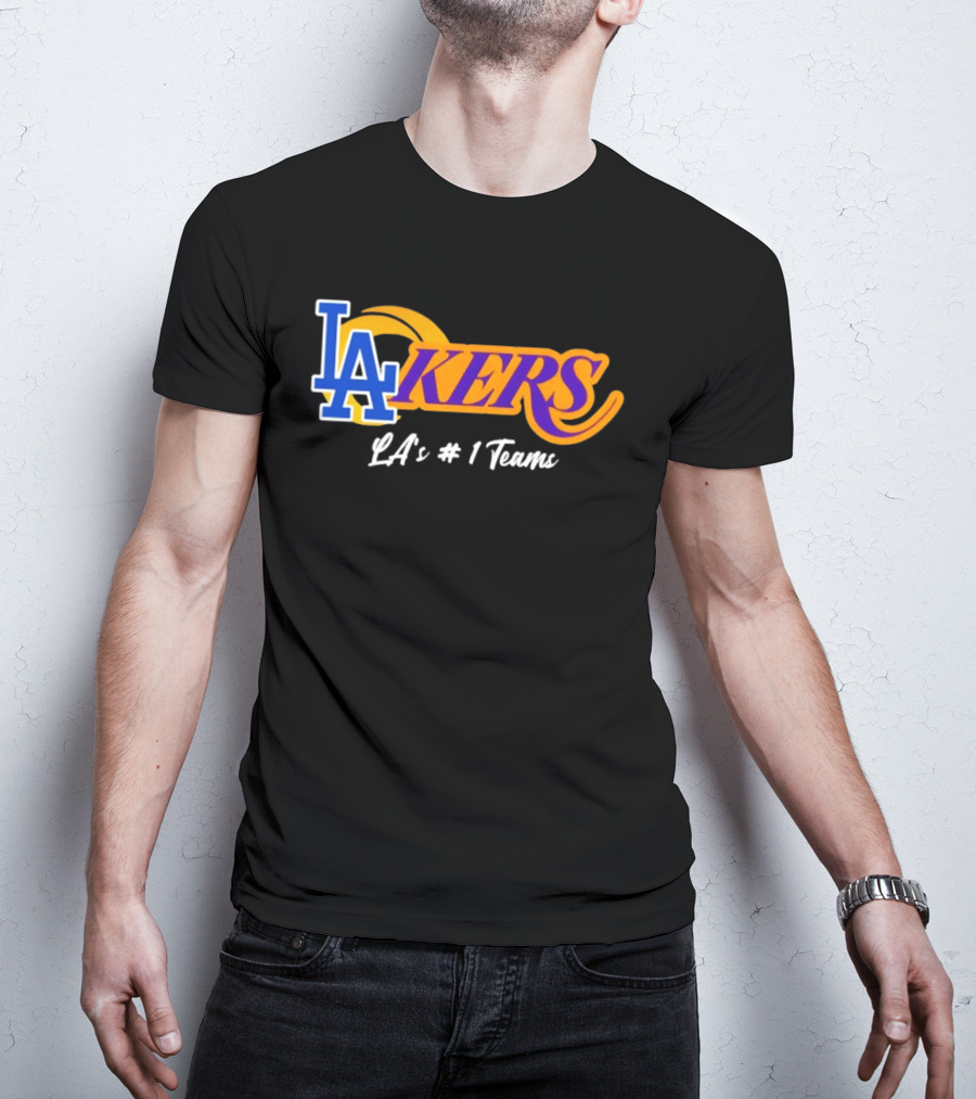 Los Angeles Dodgers Lakers LA's #1 Teams NBA 2026 T-Shirt