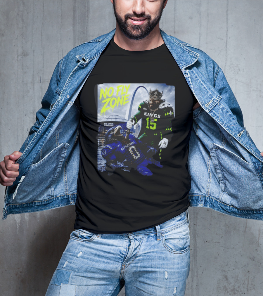 No Fly Zone Kings 15 Defeat Battlehawks The Dome At America's Center T-Shirt