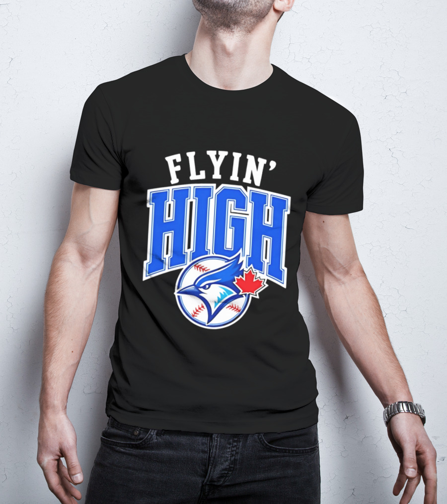 Flyin' High Toronto Blue Jays Maple Leaf Baseball Team T-Shirt