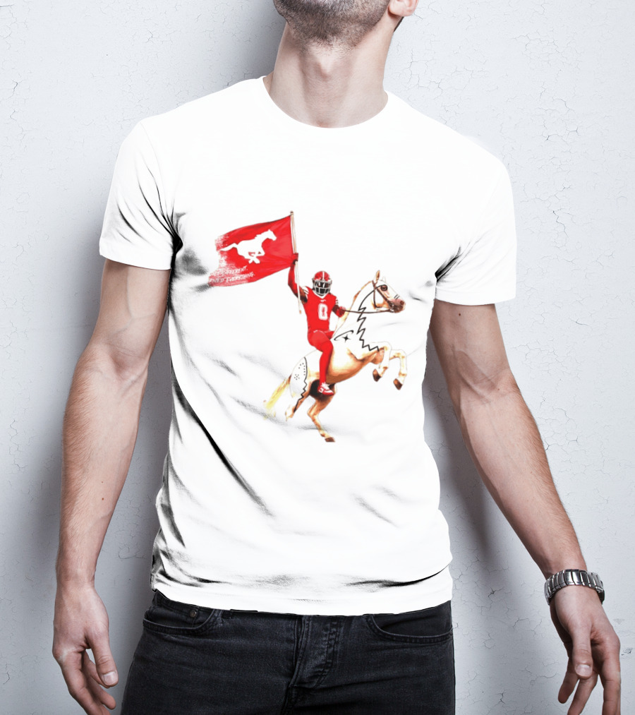 Calgary Stampeders Warhorse Adrian Greene Charity Flag Football T-Shirt